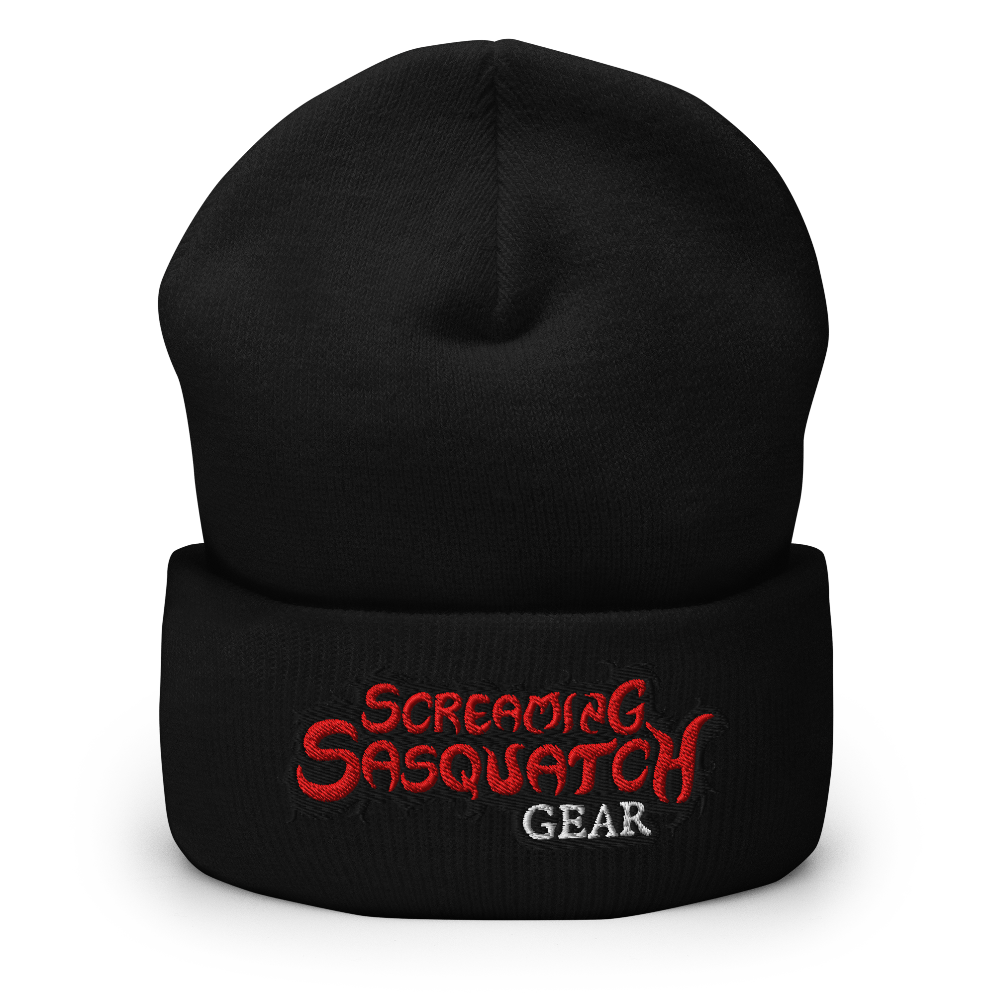 Screaming Sasquatch Beanie Black