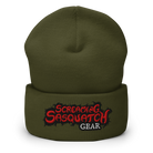Screaming Sasquatch Beanie Olive