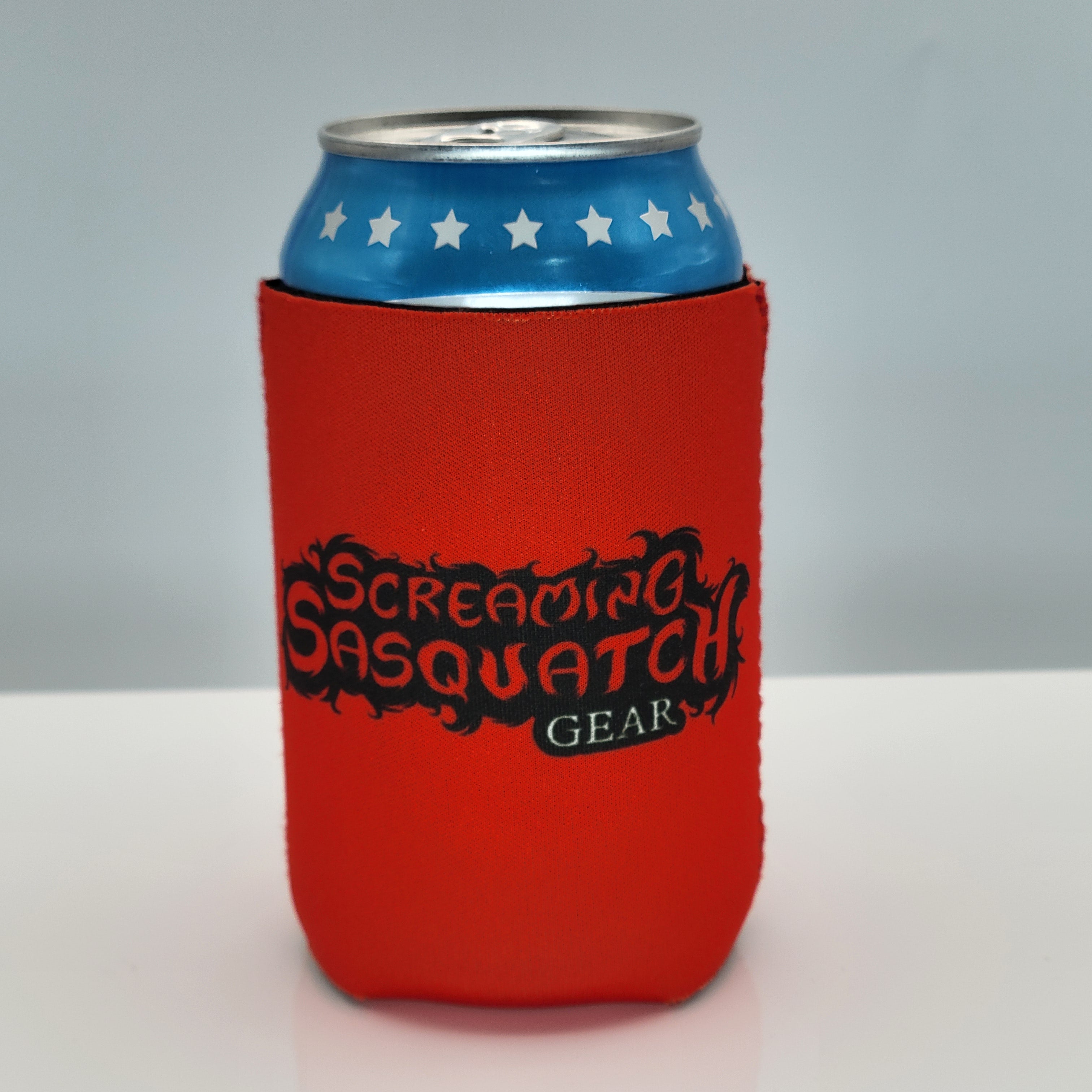 Screaming Sasquatch Can Cooler Sleeve Logo