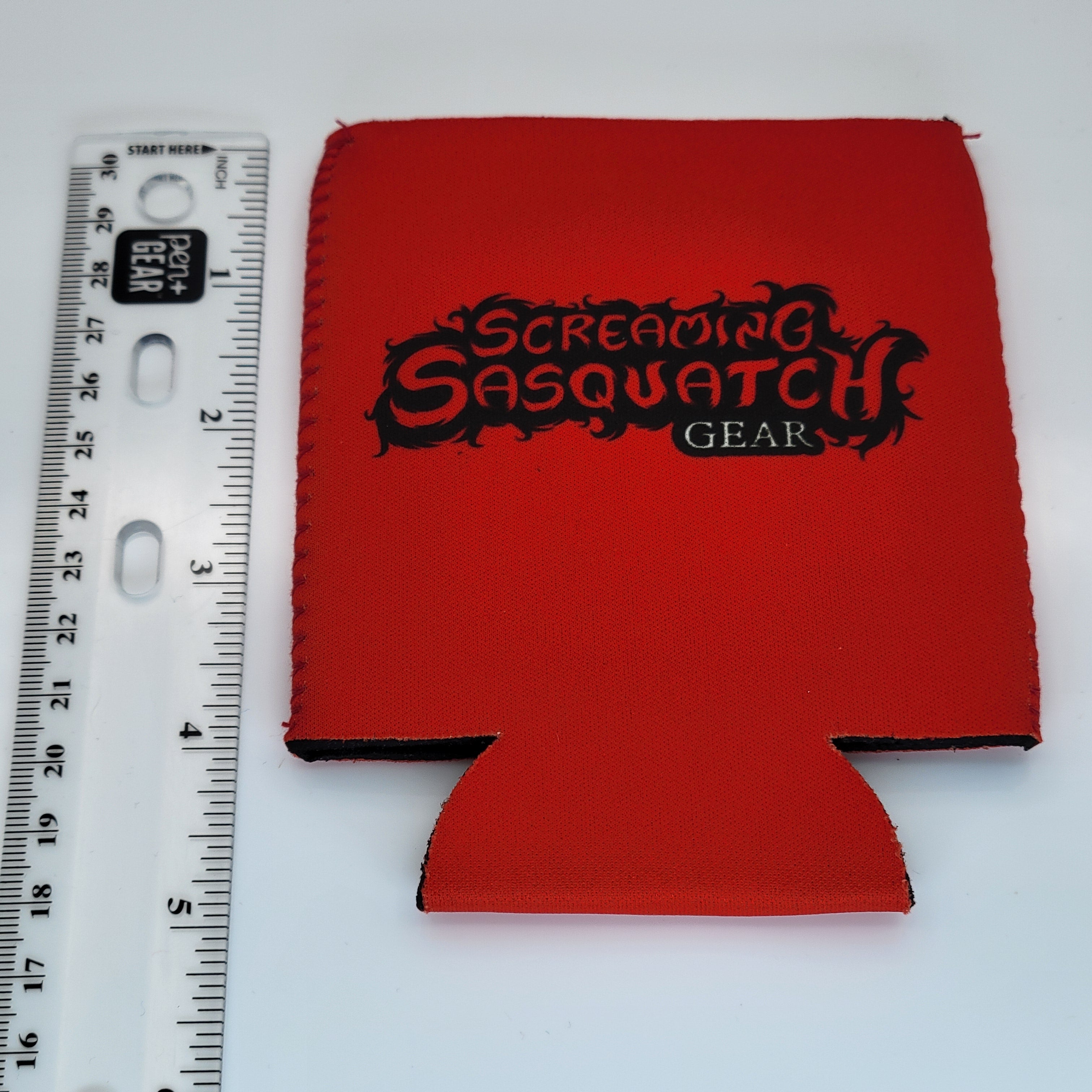 Screaming Sasquatch Can Cooler Sleeve Logo Flat
