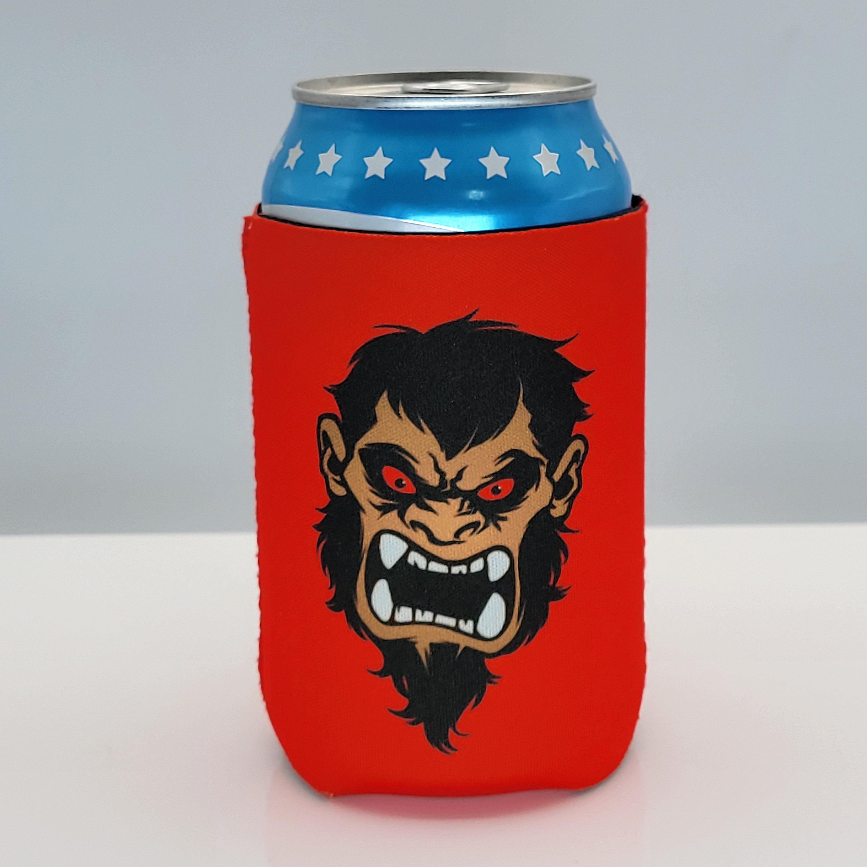 Screaming Sasquatch Can Cooler Sleeve Mascot
