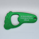 Screaming Sasquatch Foot Keychain Green