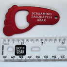 Screaming Sasquatch Foot Keychain Red w Ruler
