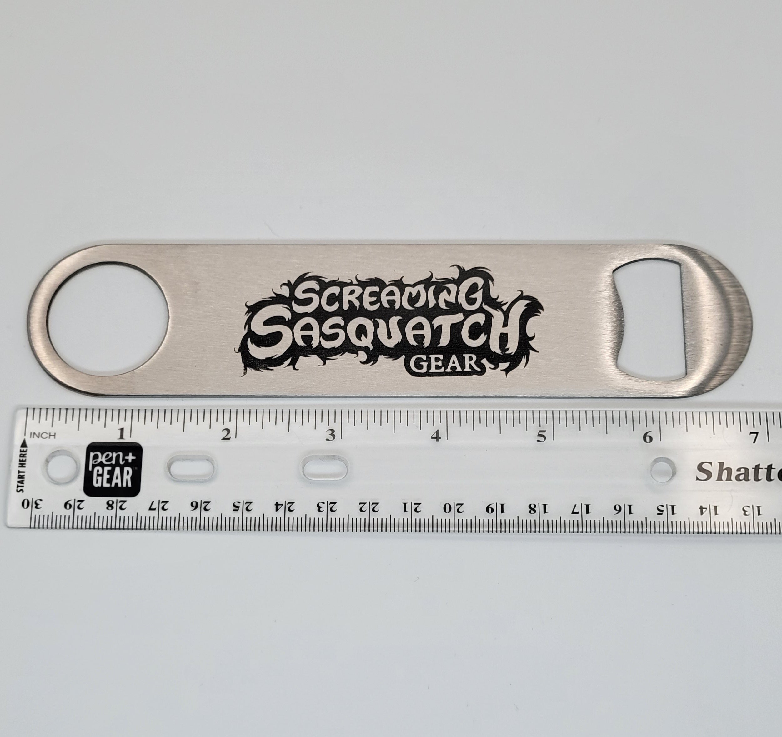 Screaming Sasquatch Giant Bottle Opener w Ruler