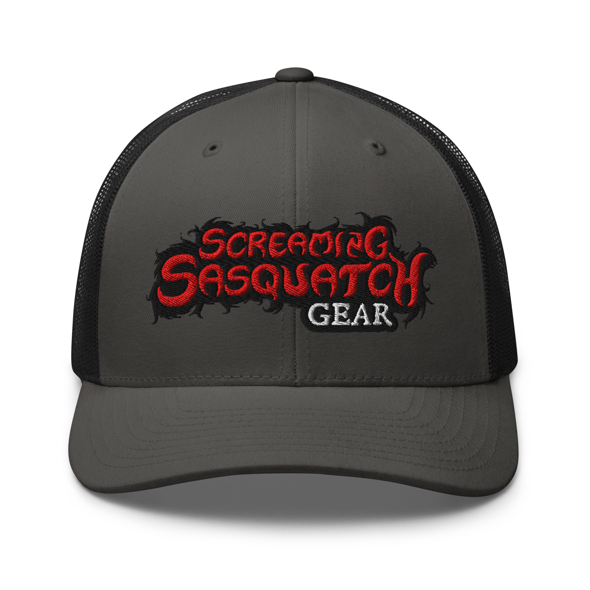 Screaming Sasquatch Hat Charcoal and Black Front