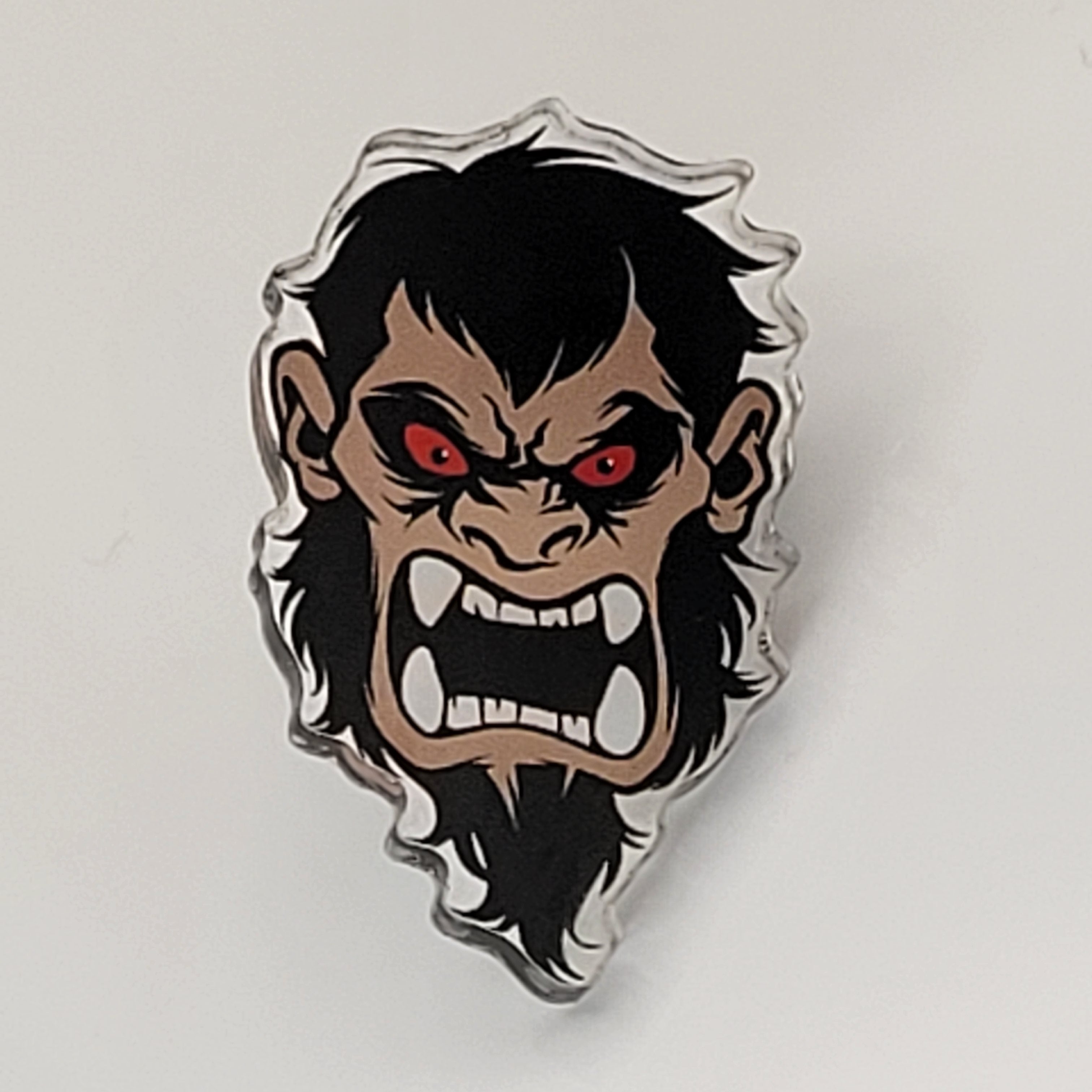 Screaming Sasquatch Mascot Pin Front