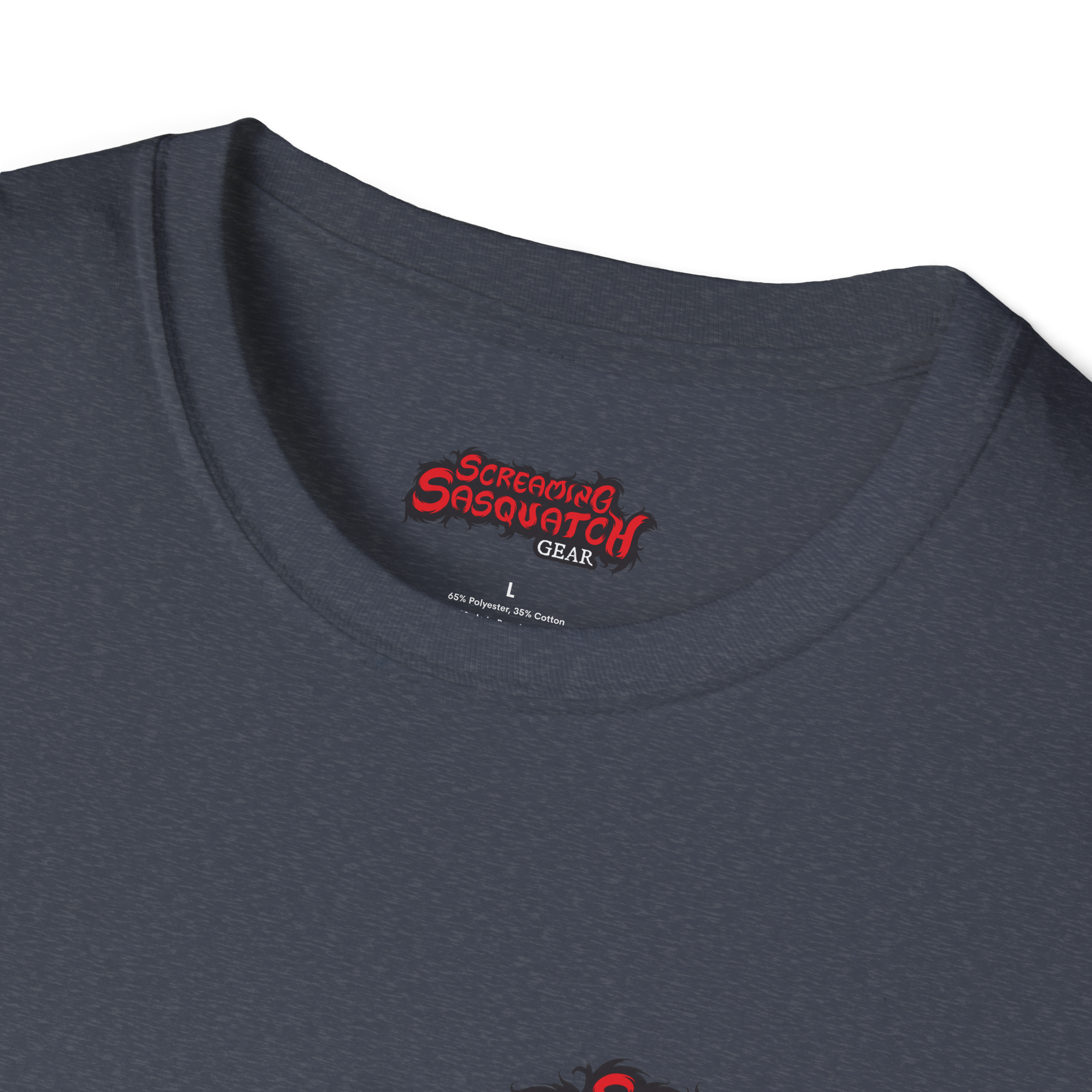 Screaming_Sasquatch_T-Shirt_Depths_Unleashed_Heather_Navy_Tag