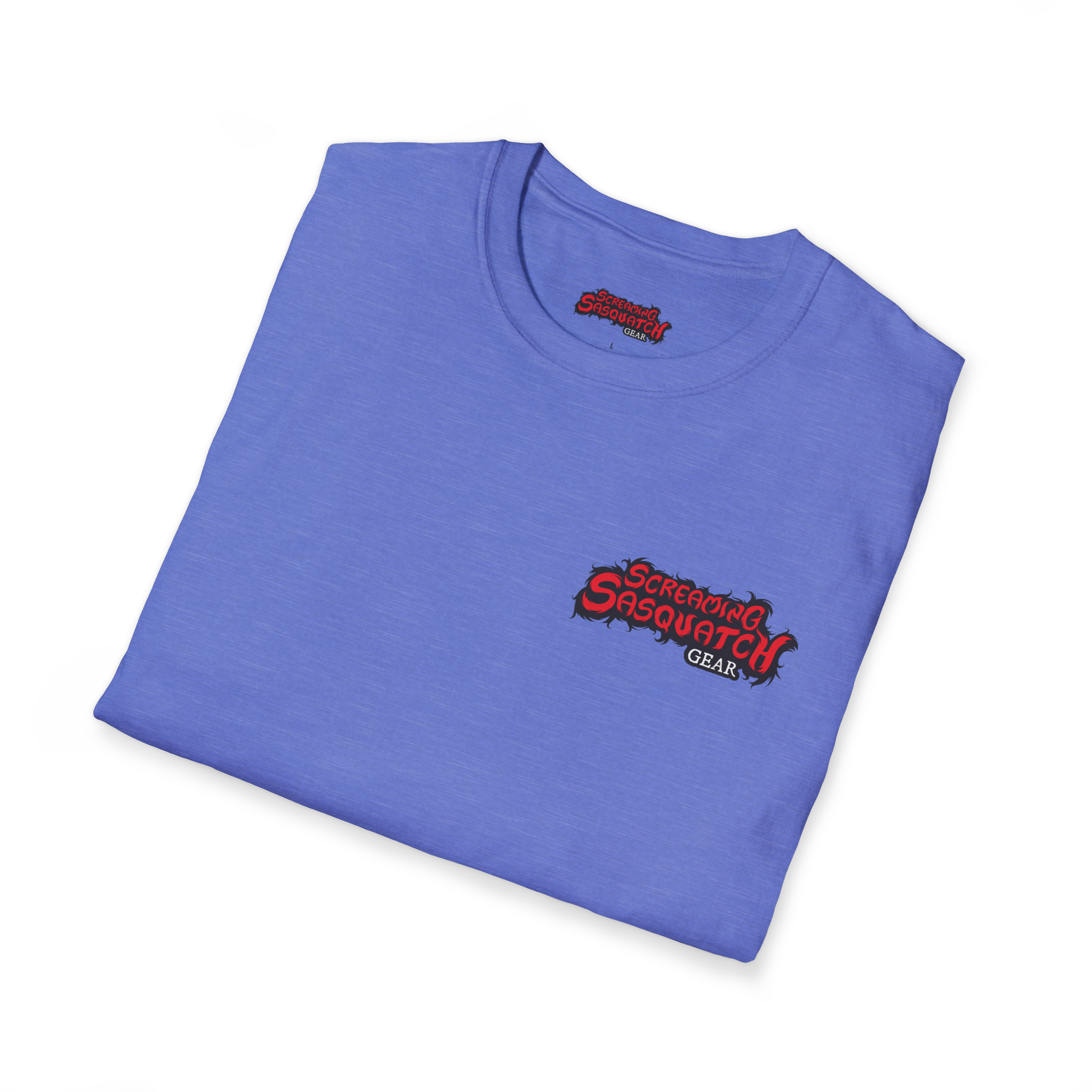 Screaming_Sasquatch_T-Shirt_Depths_Unleashed_Heather_Royal_Folded