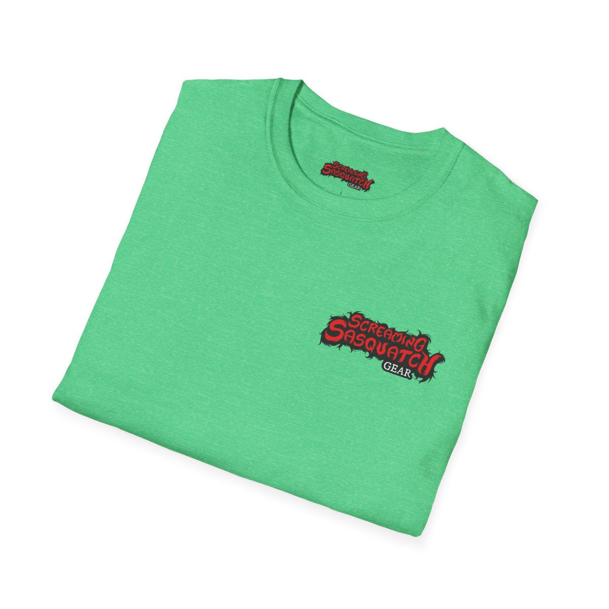 Screaming_Sasquatch_T-Shirt_Galactic_Hide_Green_Folded