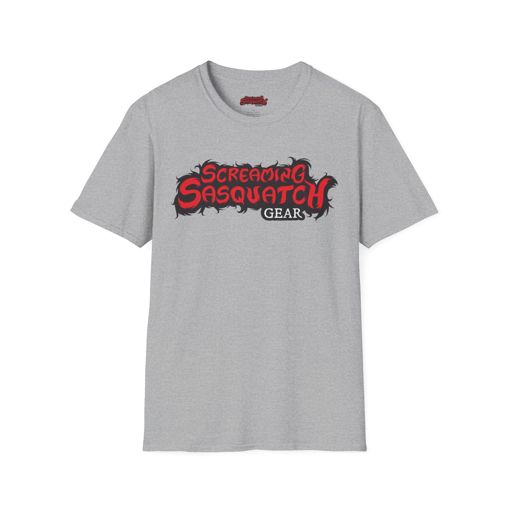 Screaming Sasquatch T-Shirt Logo Grey Front
