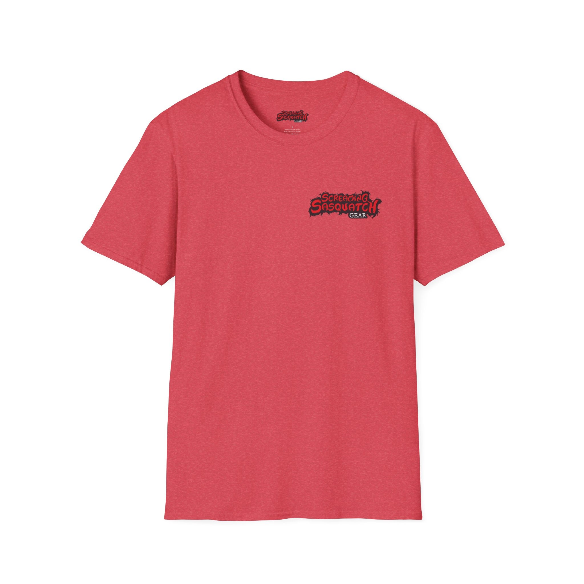 Screaming Sasquatch T-Shirt Loud Proud Red Front
