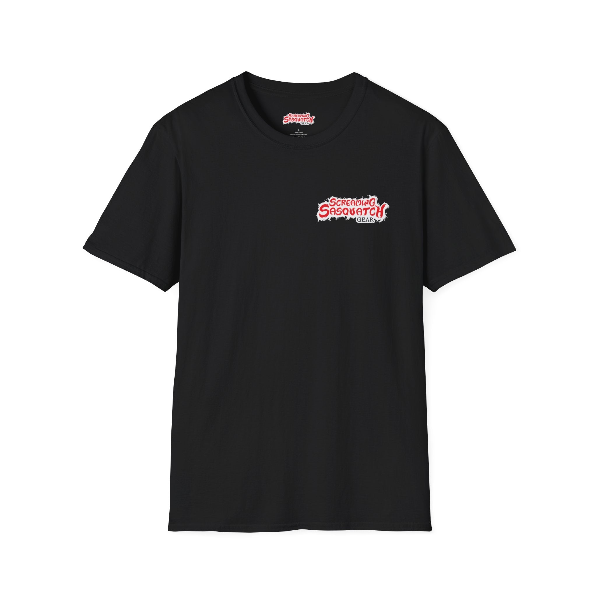 Screaming Sasquatch T-Shirt Make Your Own Noise Black Front