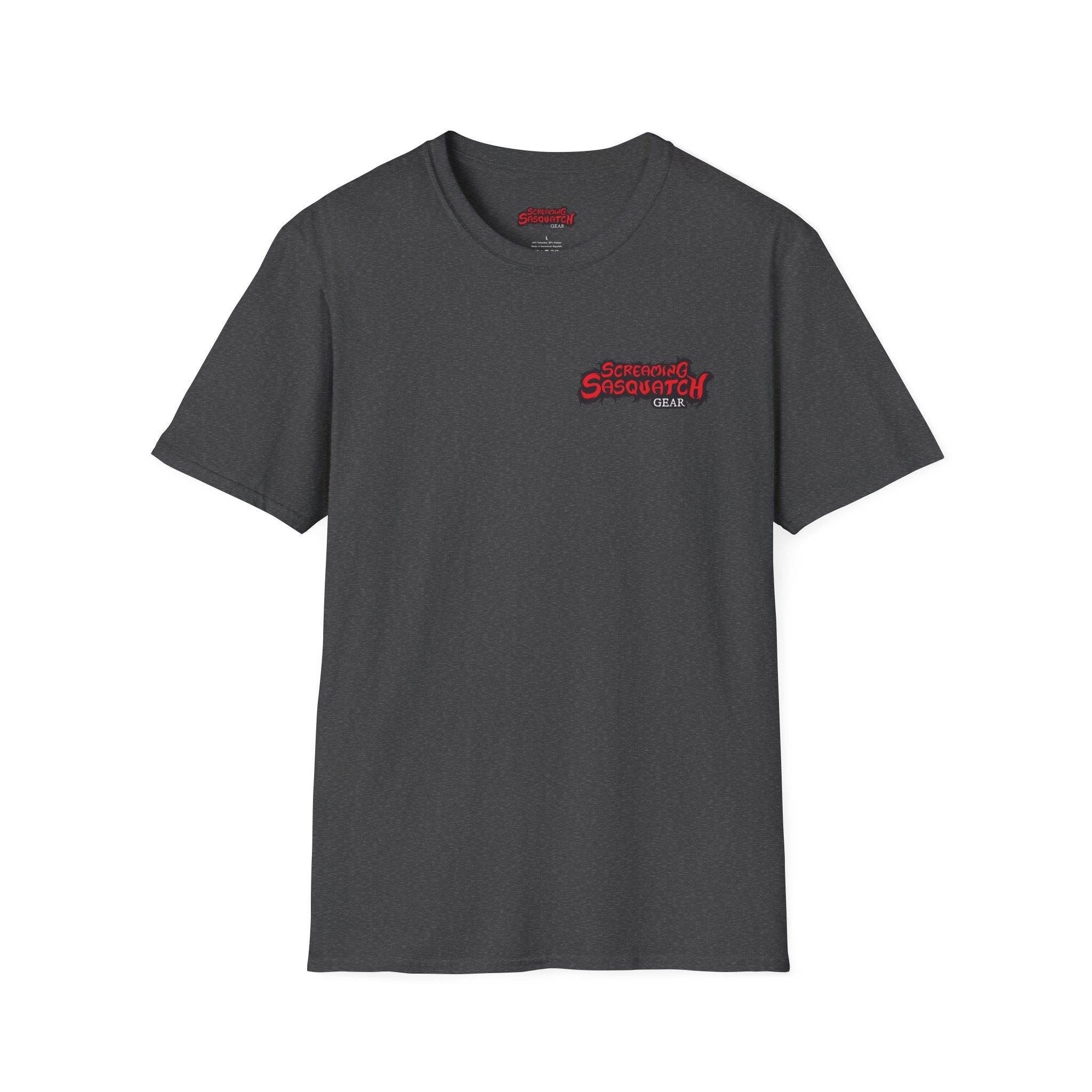 Screaming Sasquatch T-Shirt Make Your Own Noise Grey Front