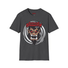 Screaming Sasquatch T-Shirt Swirling Mascot Grey Front