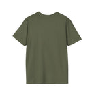Screaming Sasquatch T-Shirt Swirling Mascot Olive Back