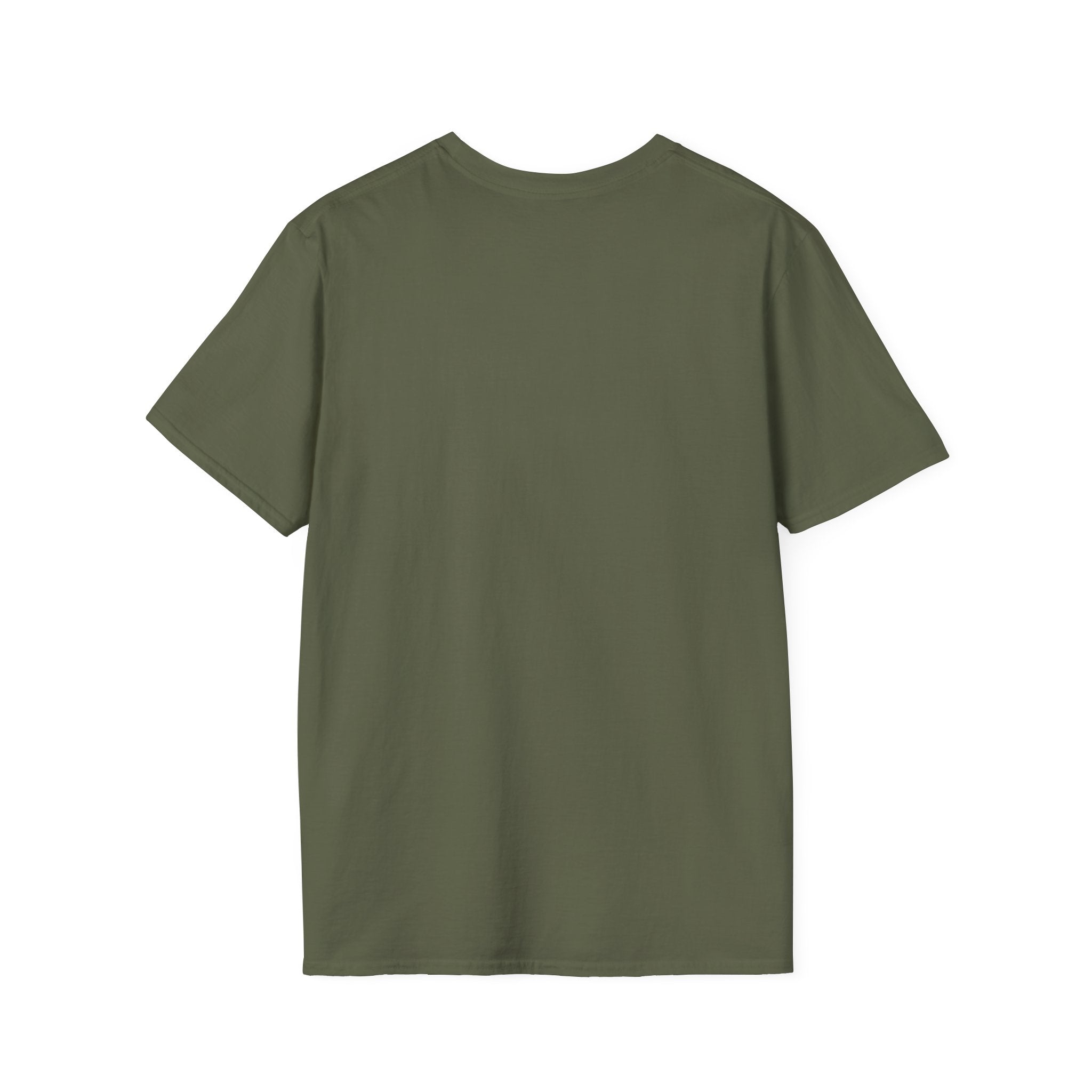 Screaming Sasquatch T-Shirt Swirling Mascot Olive Back
