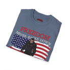 Screaming Sasquatch T-Shirt Freedom Heather Indigo Folded