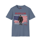 Screaming Sasquatch T-Shirt Freedom Heather Indigo Front