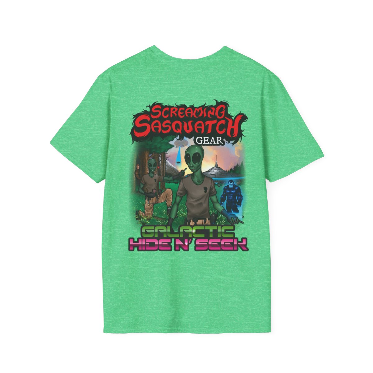 Screaming_Sasquatch_T-Shirt_Galactic_Hide_Green_Back