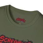 Screaming Sasquatch T-Shirt Logo Olive Tag