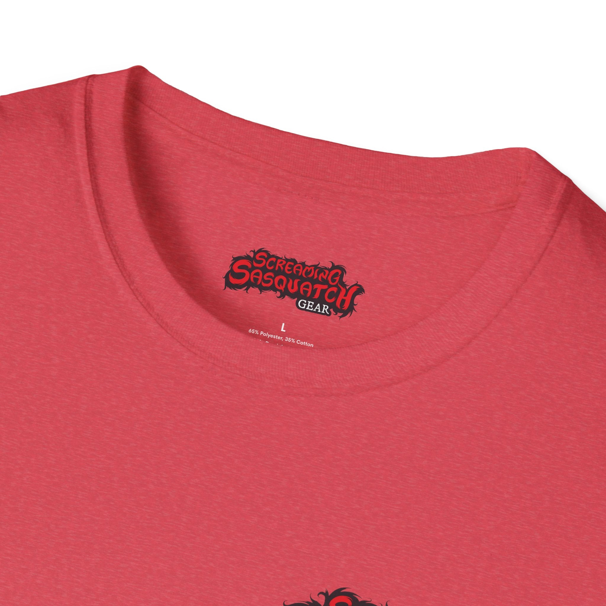 Screaming Sasquatch T-Shirt Loud Proud Red Tag