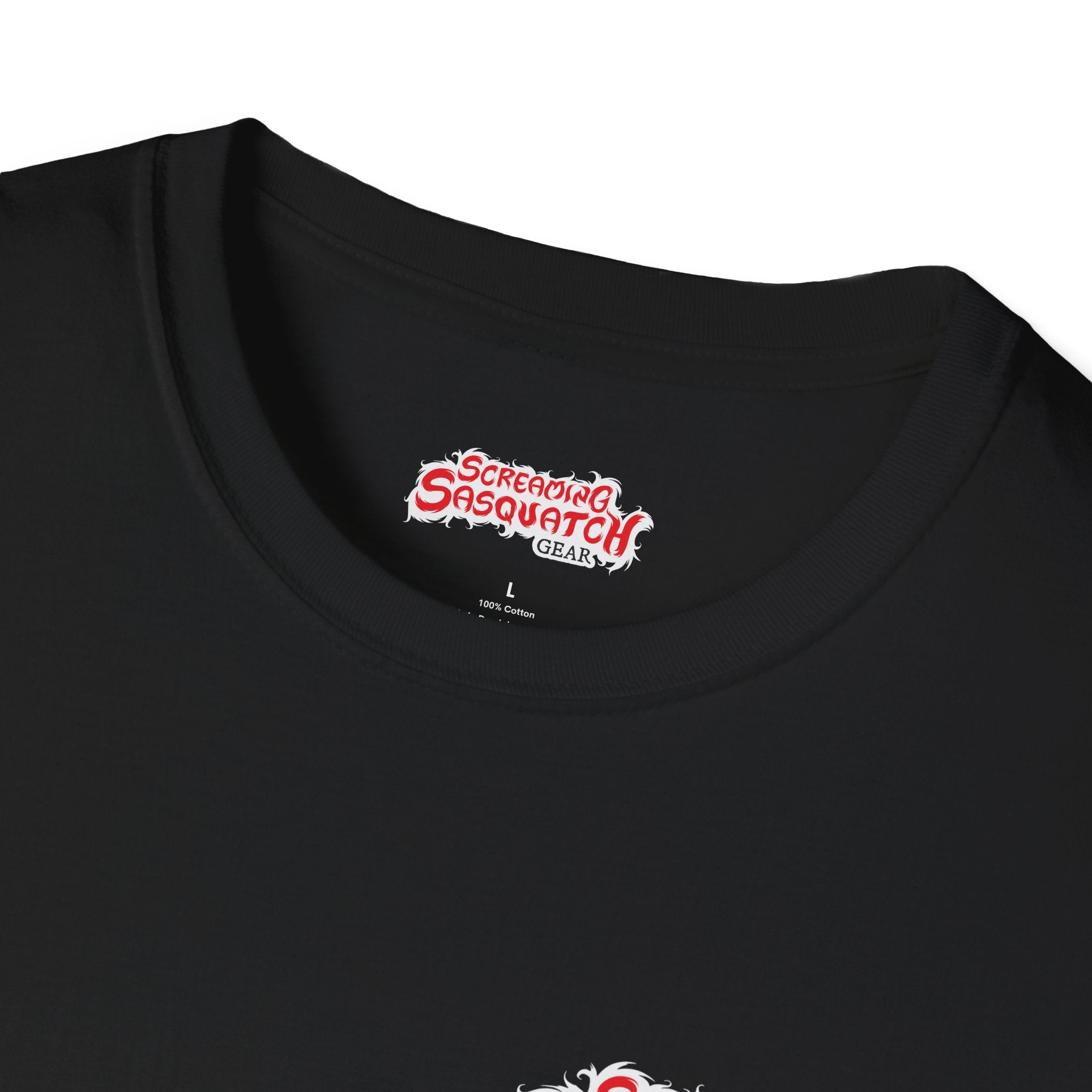 Screaming Sasquatch T-Shirt Make Your Own Noise Black tag